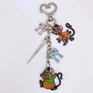 Cinderella inspired Jacque and Gus Gus Purse Charm keychain